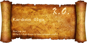 Kardoss Olga névjegykártya
