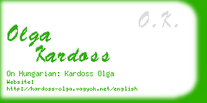 olga kardoss business card